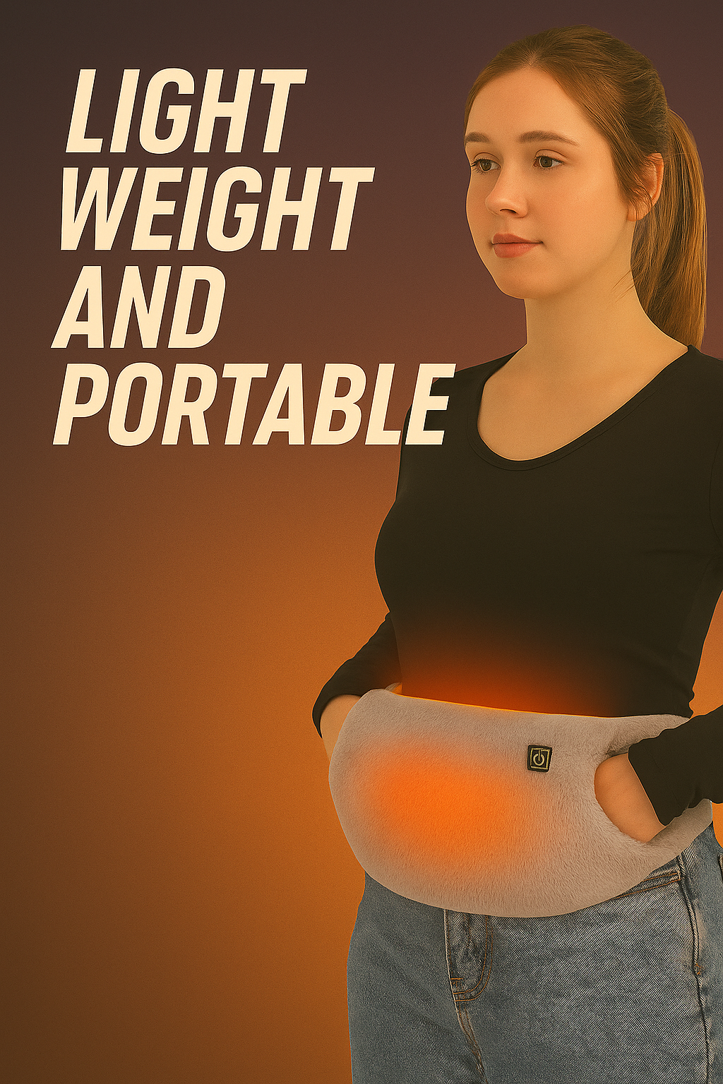 Warm & Fluffy Pain Relief Belt – Electric Pad for Soothing Period & Lower Back Pain