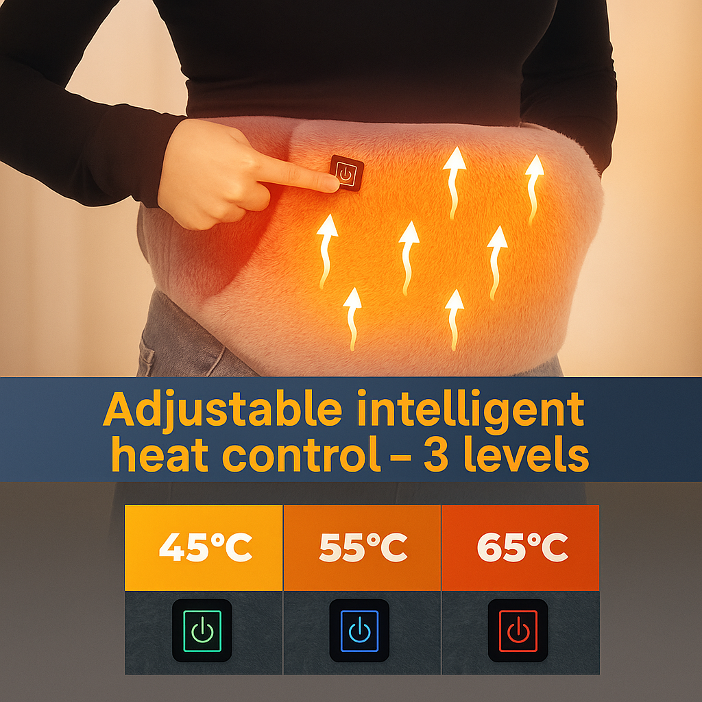 Warm & Fluffy Pain Relief Belt – Electric Pad for Soothing Period & Lower Back Pain