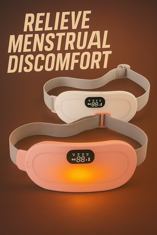 Heated Massage Warm Palace Belt Hot Compression Vibration Belt Abdomen Waist Stomach Warming Pain Relief Heating Massage Device